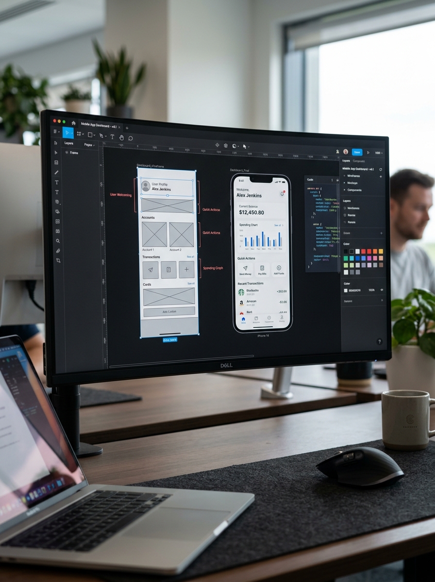 UI/UX design interface
